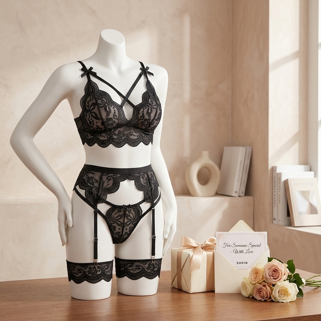 Conjunto de lingerie feminina  - Garter Belt Set avaliação e preço